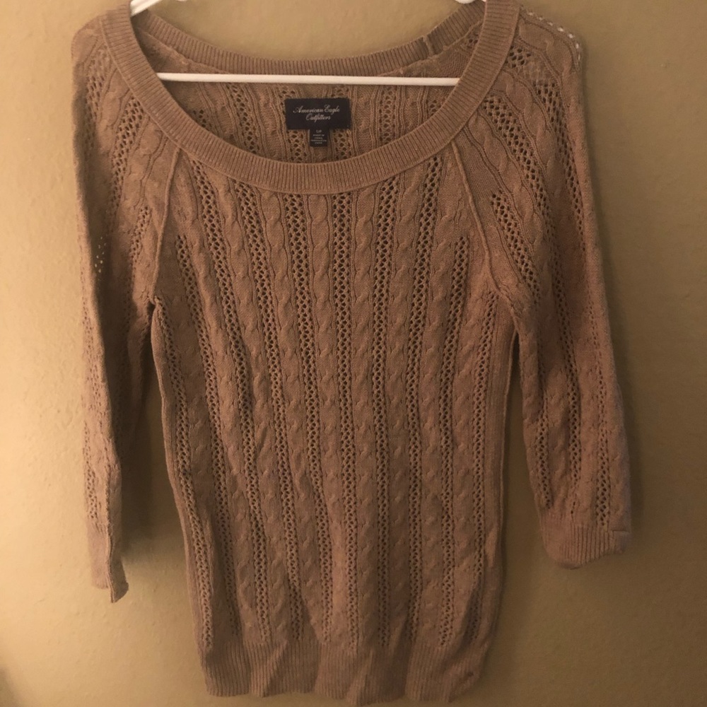 Tan Cable knit sweater